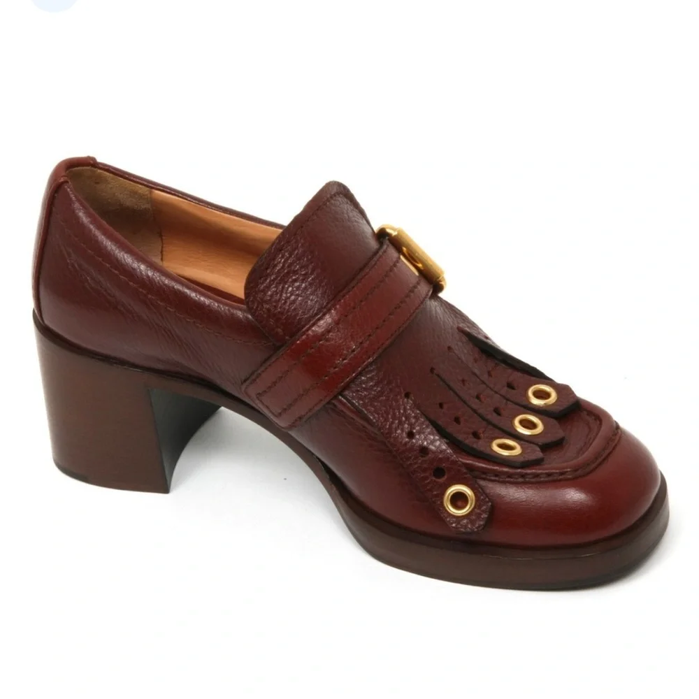 The Original Car Shoe Calzature Donna Cordovan Leather Heeled Loafer